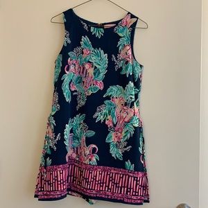 Teal navy blue Donna romper Lilly Pulitzer